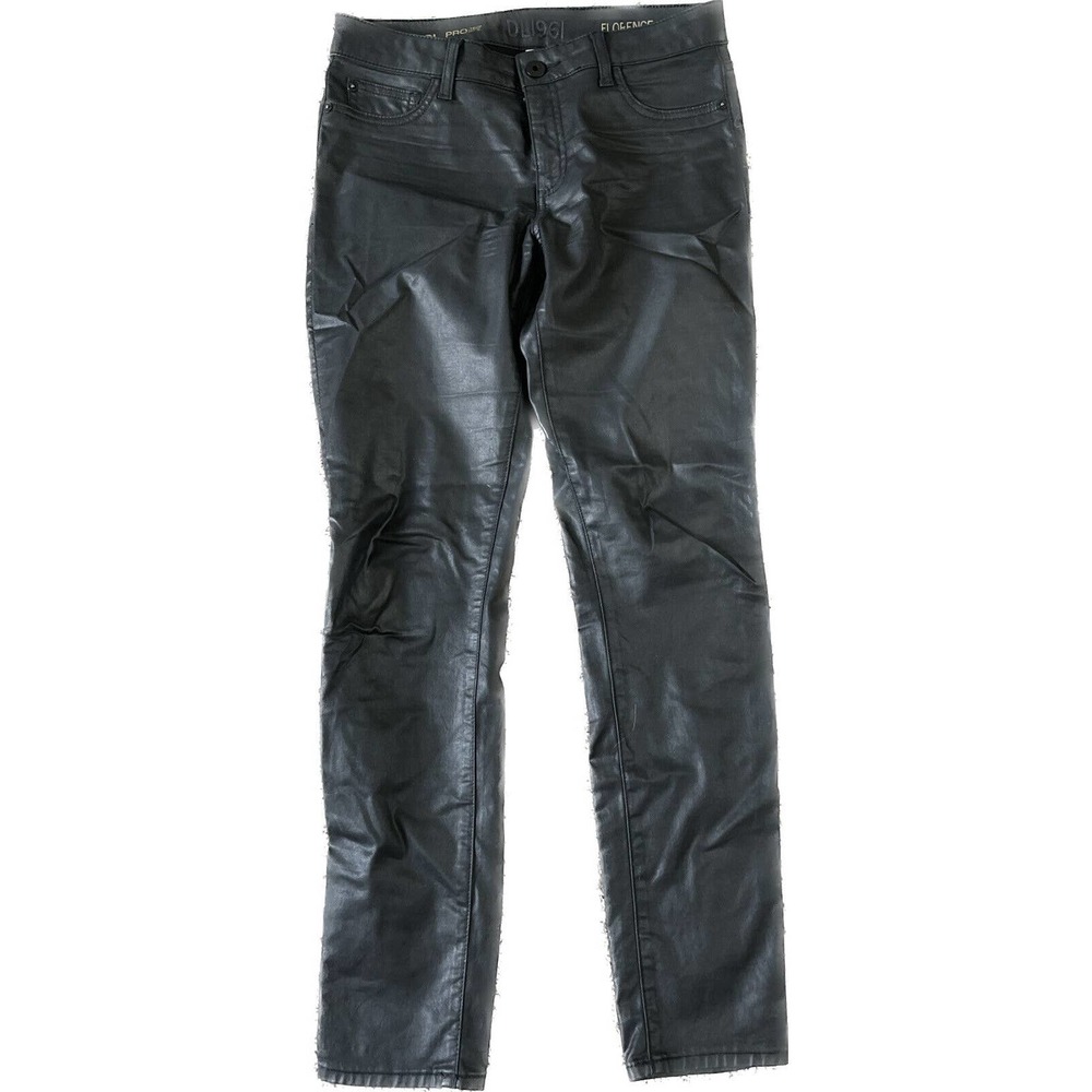 DL1961 Pro 360 Jeans Womens 30 Black Florence Instasculpt Nero 5 Pocket Pleather